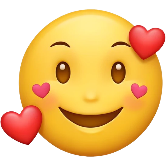 happy face with hearts emoji