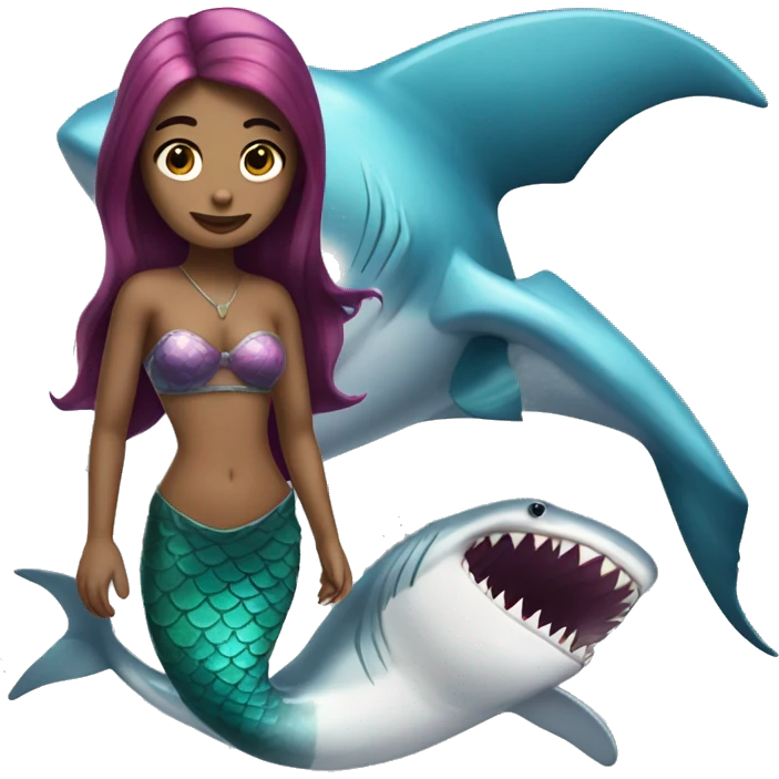 Mermaid that looks like a shark emoji