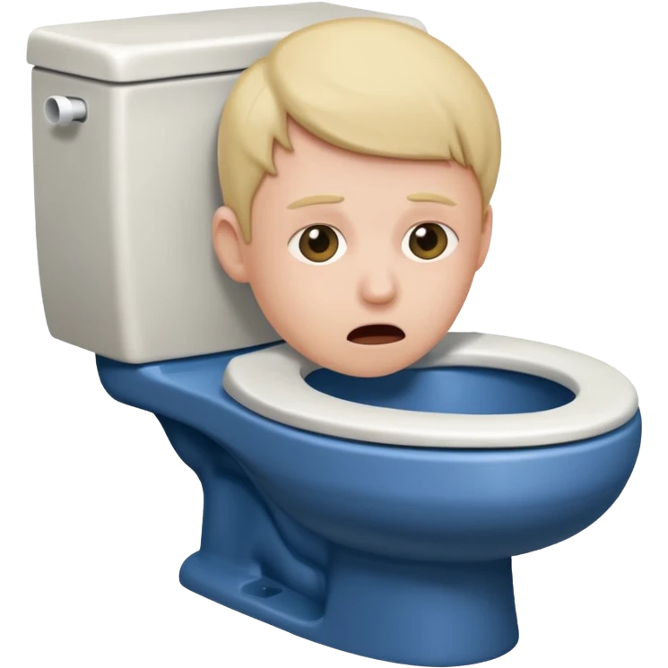 A persons head is sticking out of a toliet emoji