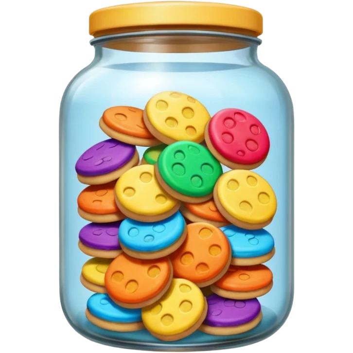 color cookies in jar emoji