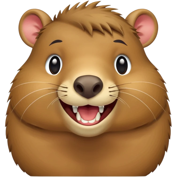 A capybara that's laughing really much emoji