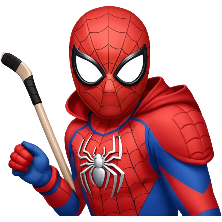 Spider-Man in a hockey uniform emoji