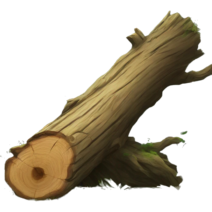 fallen tree trunk emoji