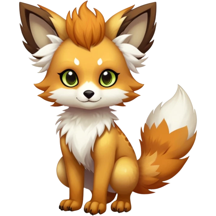 Cool cute Kawaii edgy fantasy shiny animal  fursona Fionbri vernid by griffsnuff & LiLaiRa & Falvie full body emoji