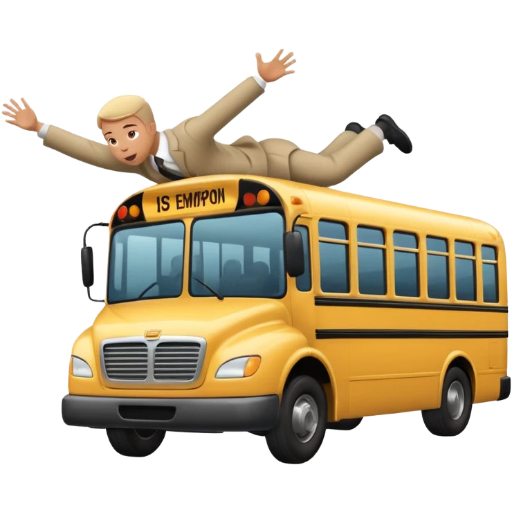 Throwing someone into a bus emoji