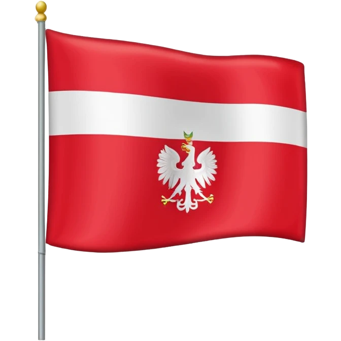 Flag of Otwock, Poland skandinavian style emoji