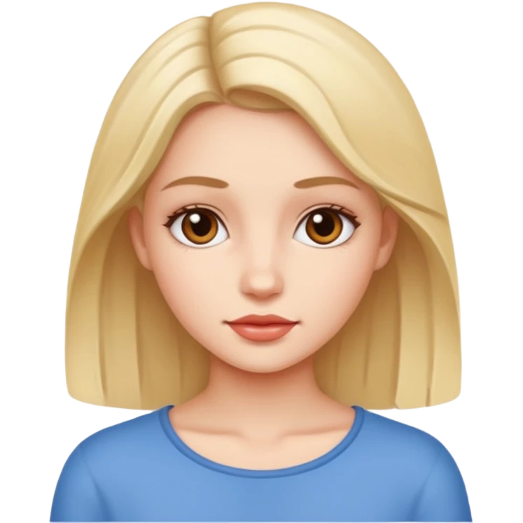 beautiful girl iOS style emoji