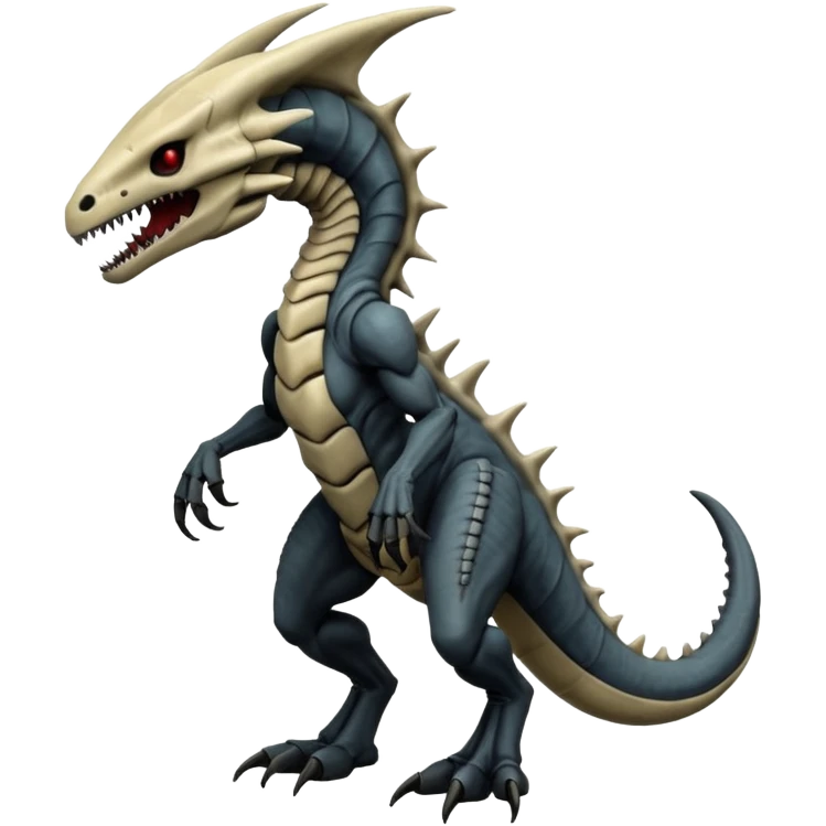 Marowak-Salandit-Xenomorph-hybrid-fantasy-creature (full body) emoji