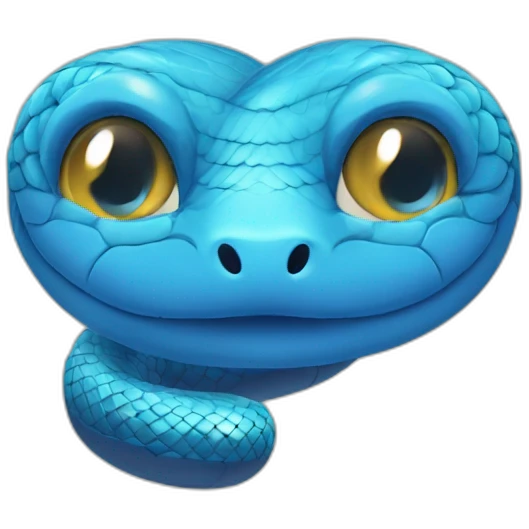 Cute Blue Snake emoji