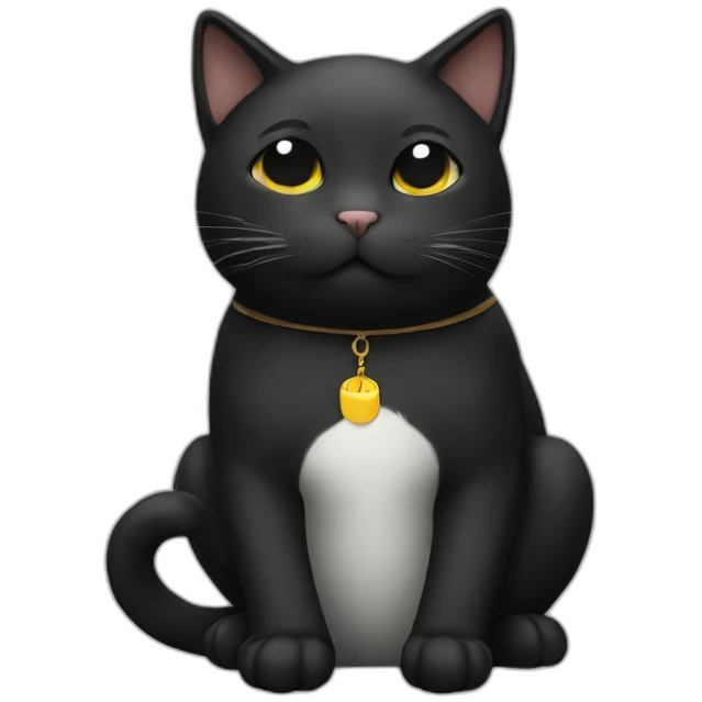 black cat pray emoji