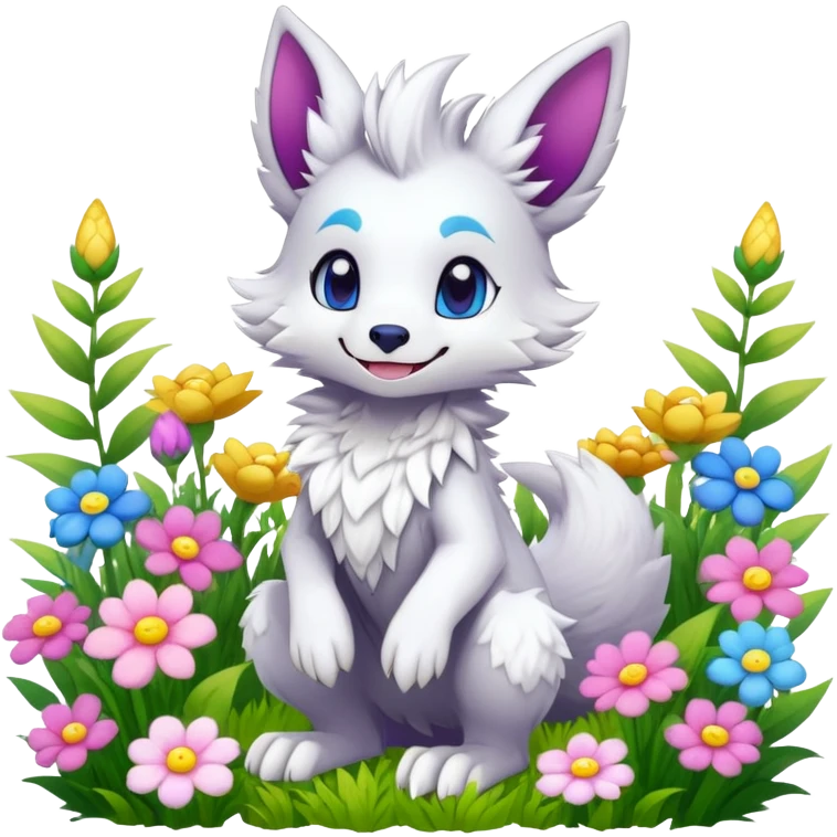  Colorful Kawaii Sergal FurSona Fakemon Full Body emoji