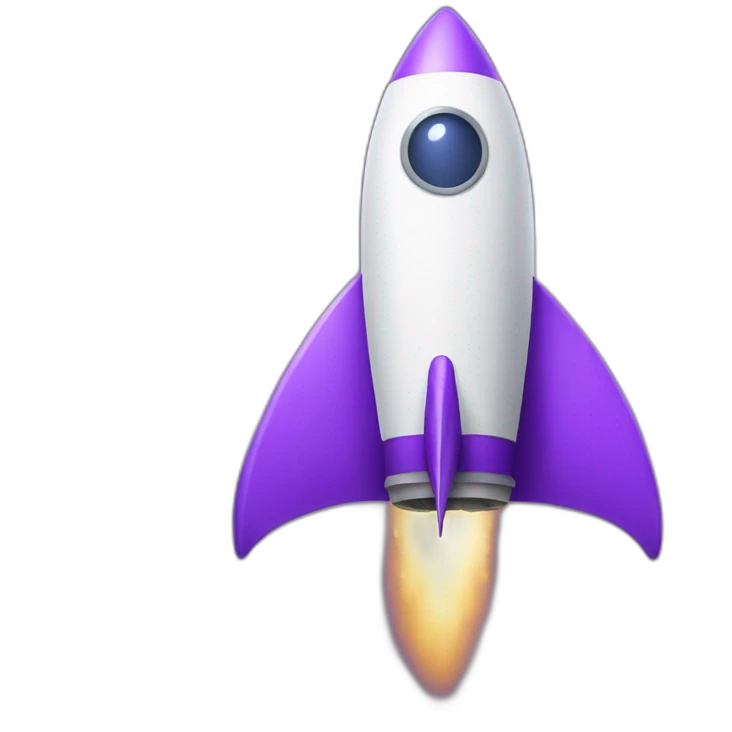 purple rocket emoji