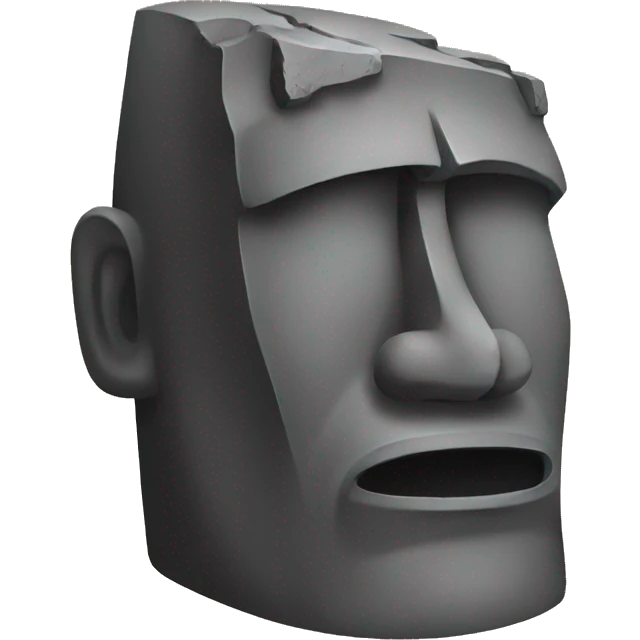 Moai shushing emoji emoji