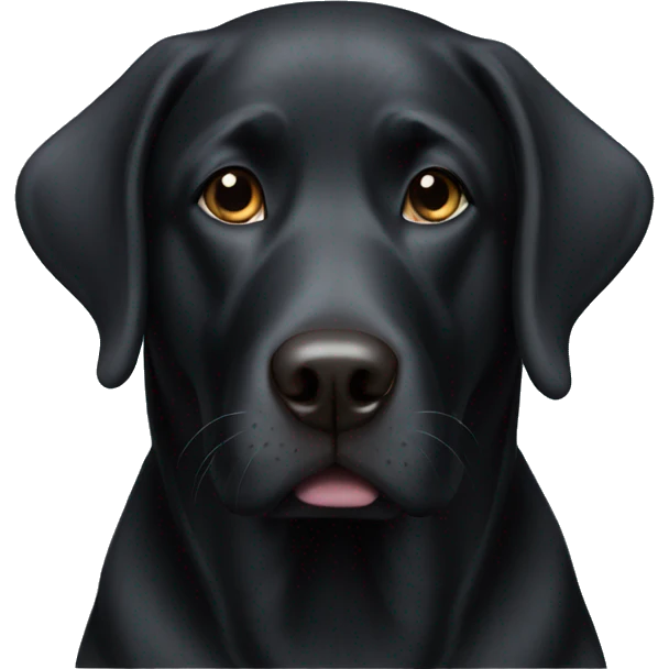 black lab dog emoji