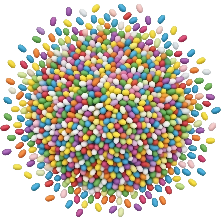 small pile of colored sprinkles sideview emoji