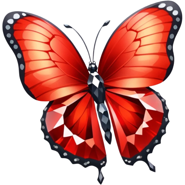 red 56-carat diamond shaped as butterfly emoji