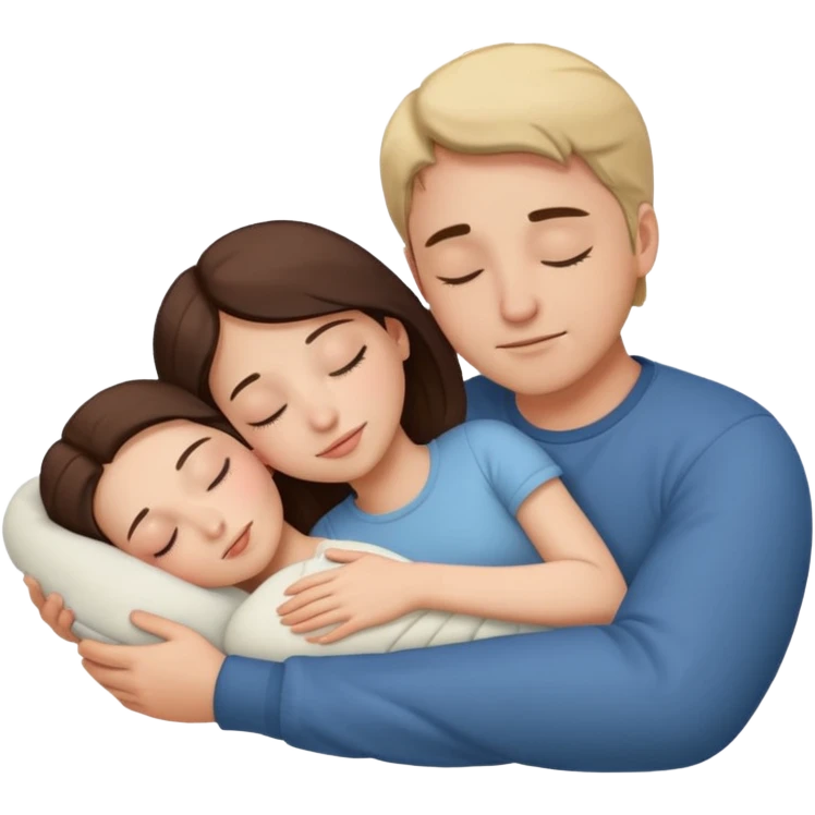 Sleeping romance couple emoji