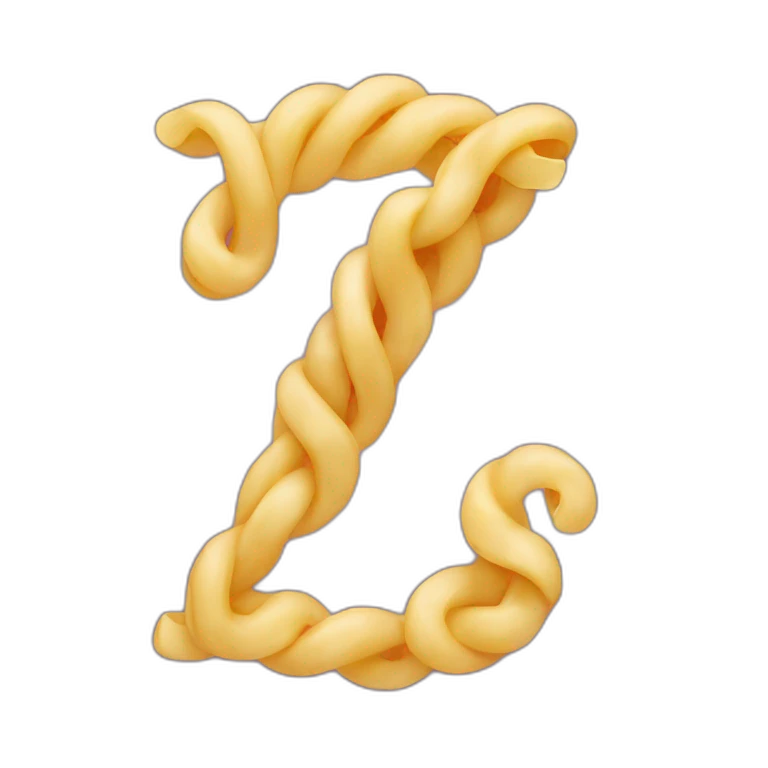 letter Z as noodle emoji