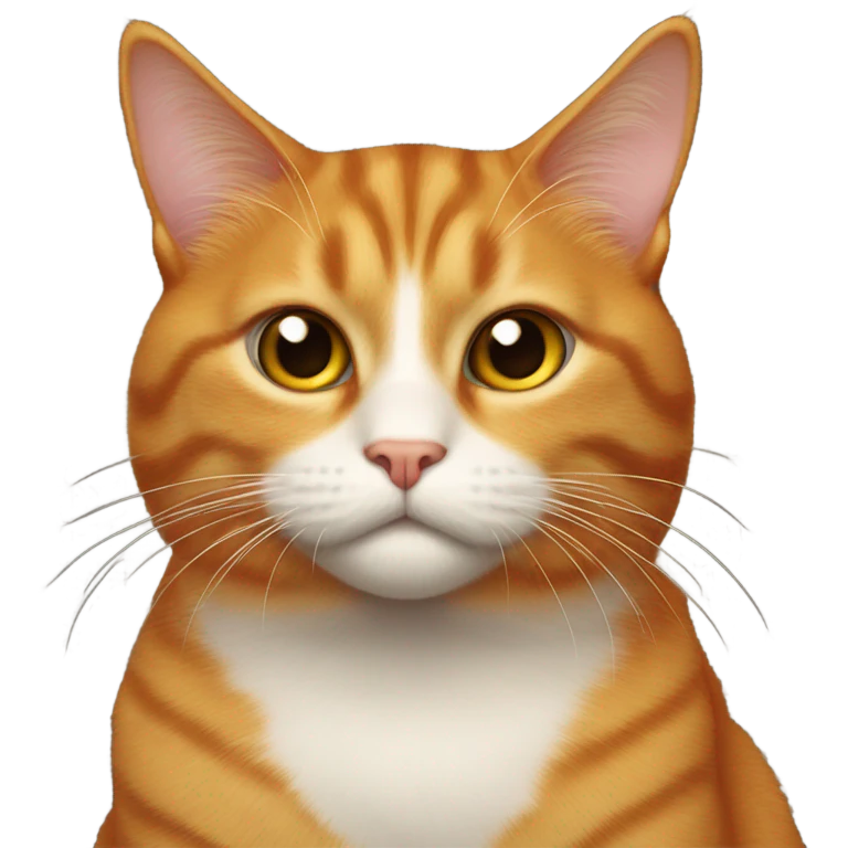 Suspicious looking ginger cat emoji