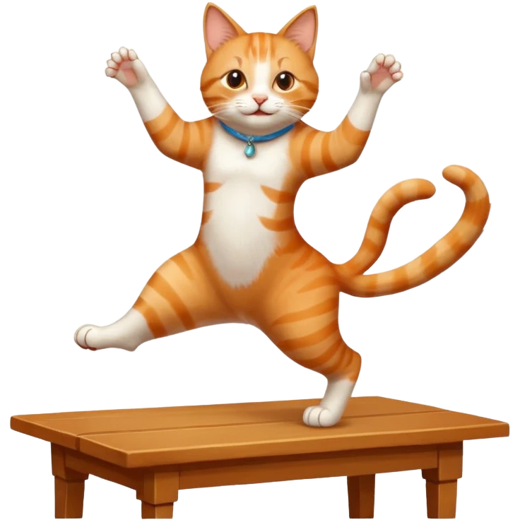Cat dancing on table





 emoji