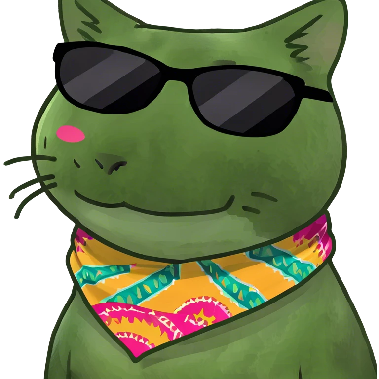 Cat with sunglasses emoji