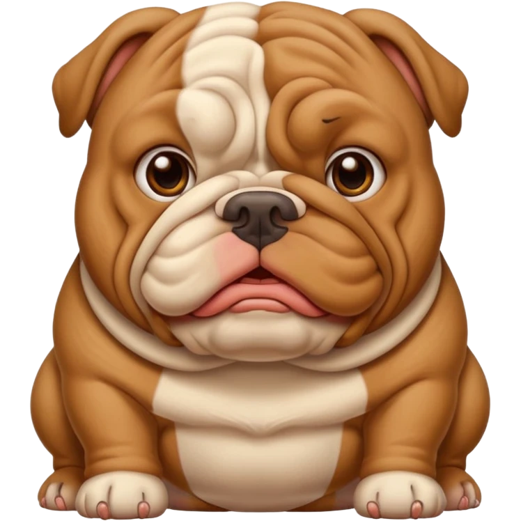 bulldog with chubby cheeks emoji