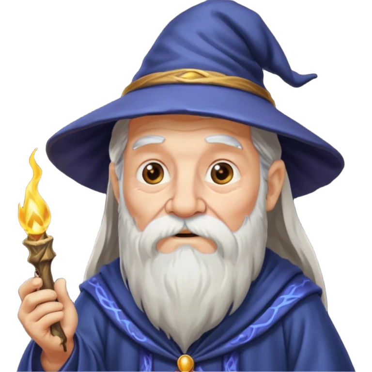 old wizard casting spells emoji
