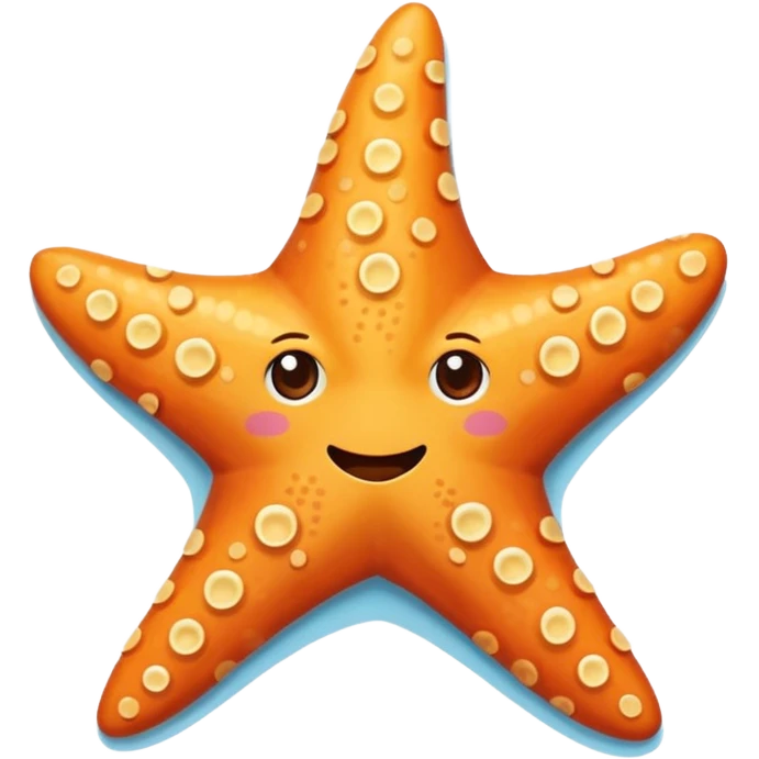 draw a starfish, sad and cheerful,  emoji