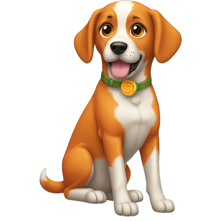 Perro naranja emoji