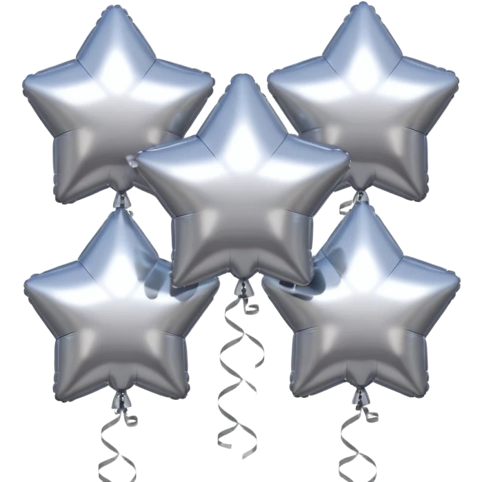 Silver Star balloons emoji