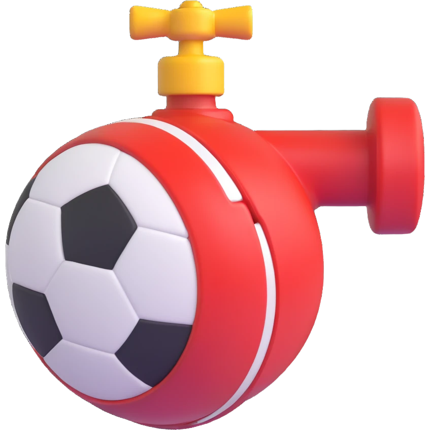 football valve, close-up, simple, clear details emoji