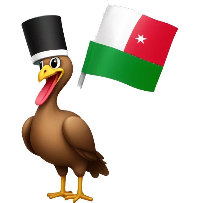turkey and arab flag emoji