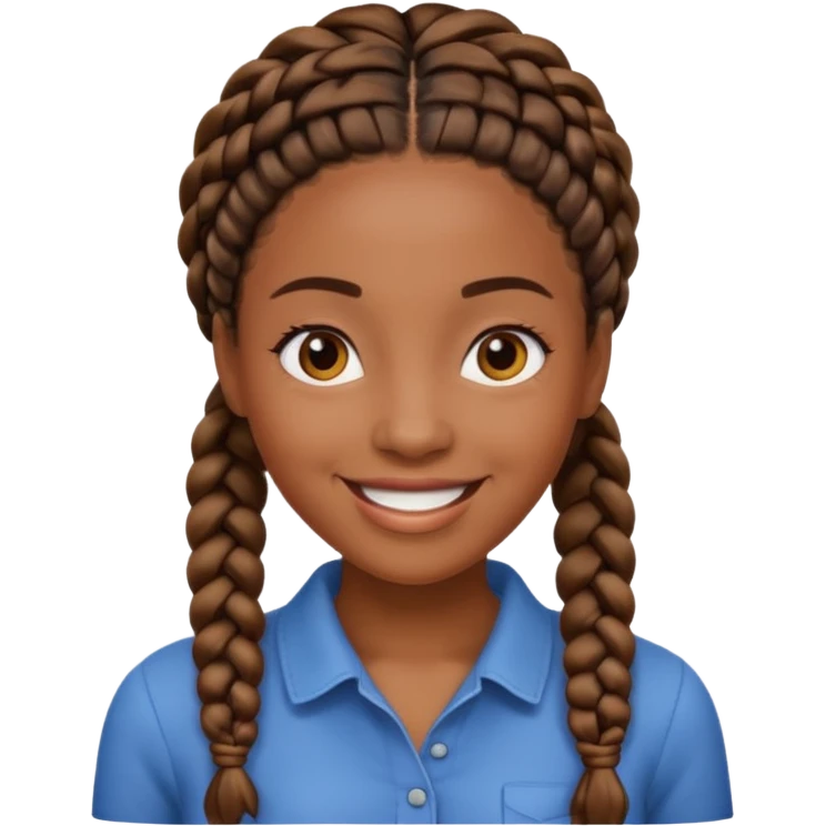 Black female with braids emoji