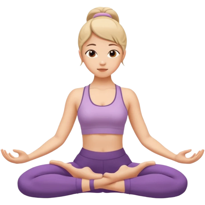girl doing yoga emoji