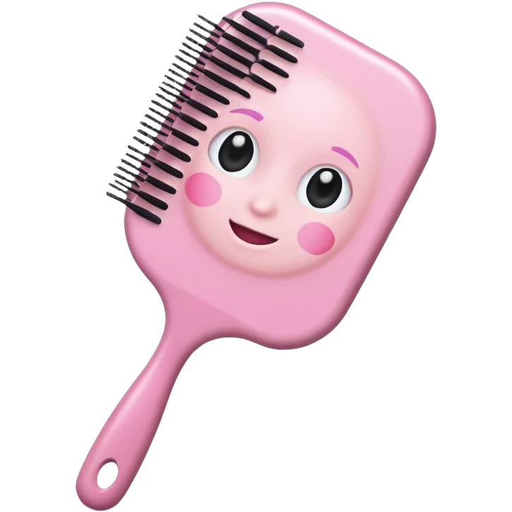light pink hairbrush apple emoji style variation 3 emoji