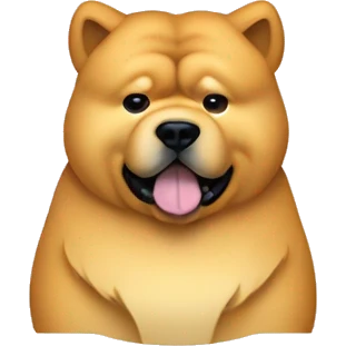 full body chow chow dog curved eating a full block of cheese emoji