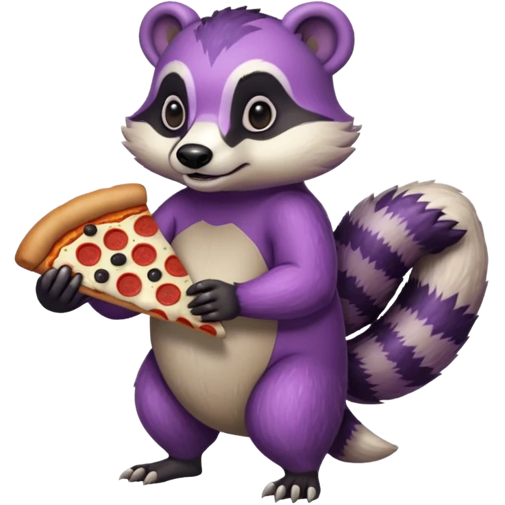 Purple Badger with pizza  emoji