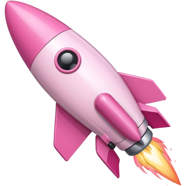 mix light pink dark pink and white girly phone rocket emoji