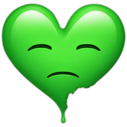 Break green heart emoji