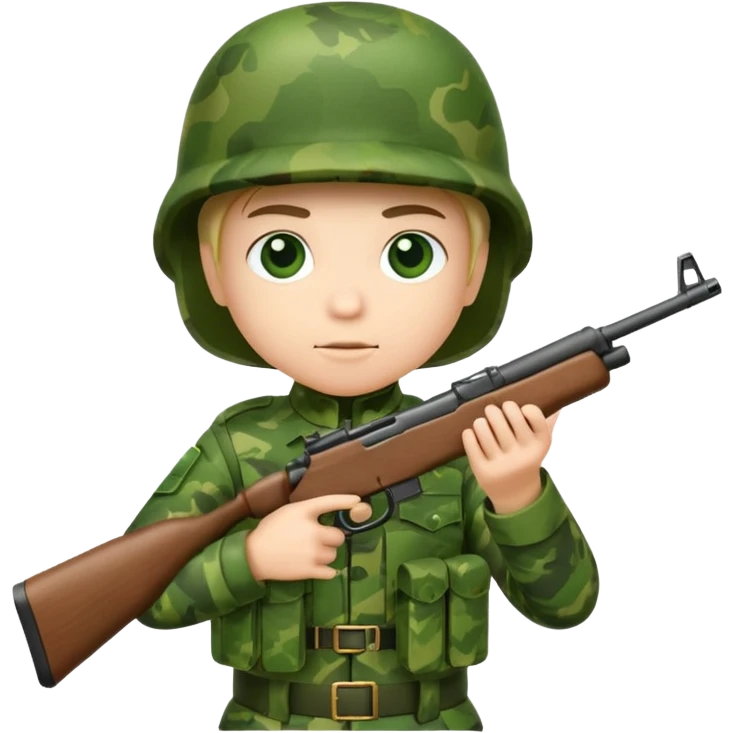 small soilder green soldier shooting emoji