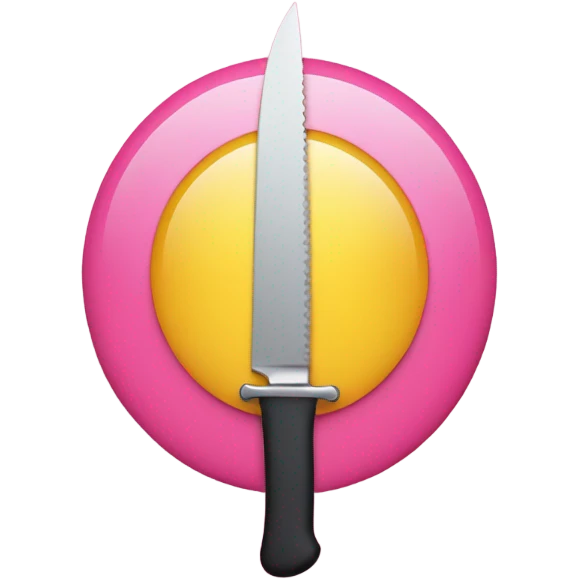 Pink knife emoji