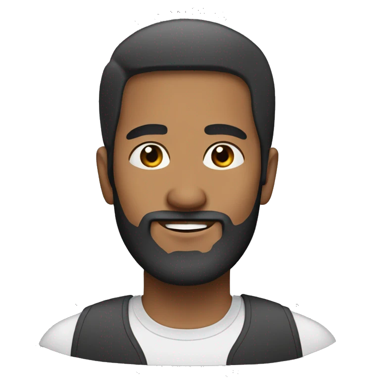 Create a Muslim man avatar with beard and no mustache emoji