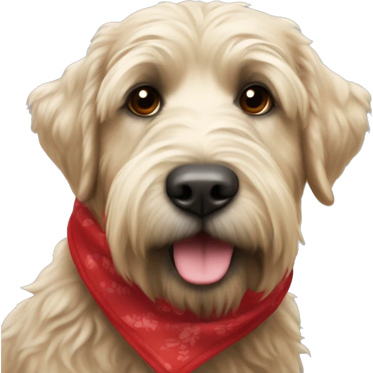 Bouvier bernois avec un petit foulard rouge autour du coup emoji