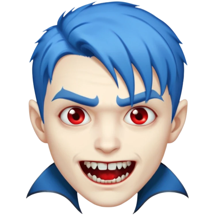 blue haired vampire boy emoji