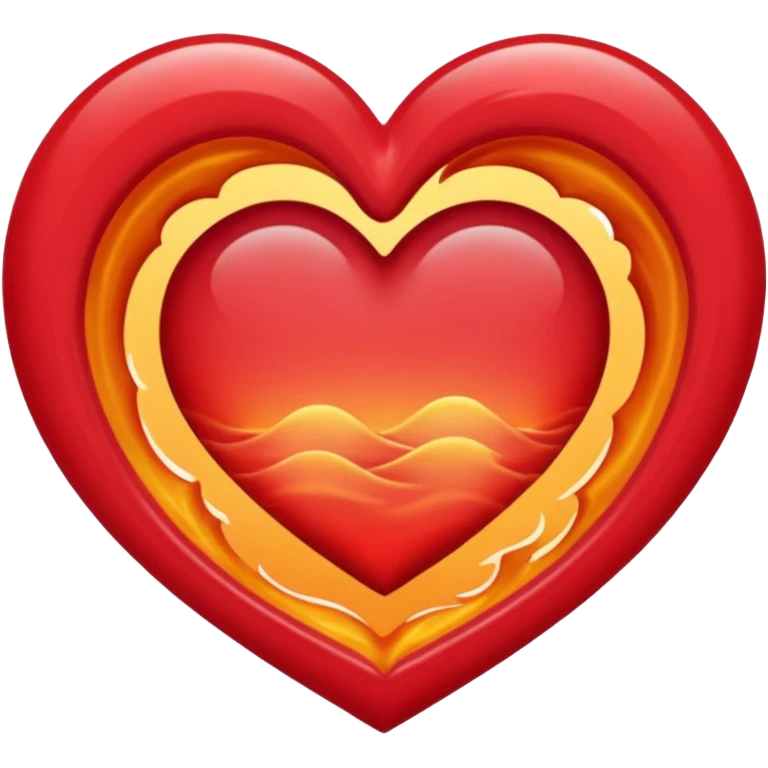 heart surrounded by warm waves emoji