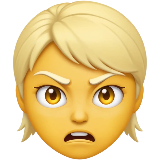 angry female emoji in a white circle emoji