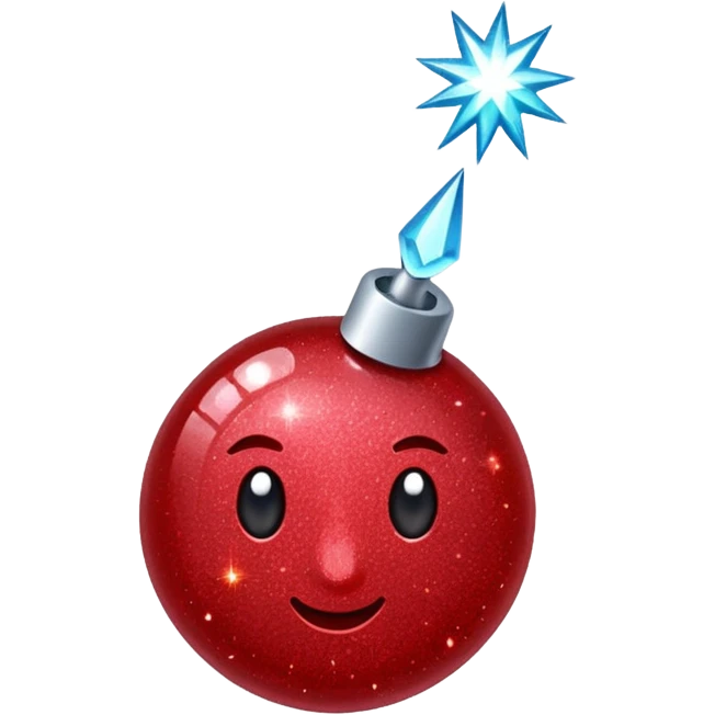red glitter tick emoji