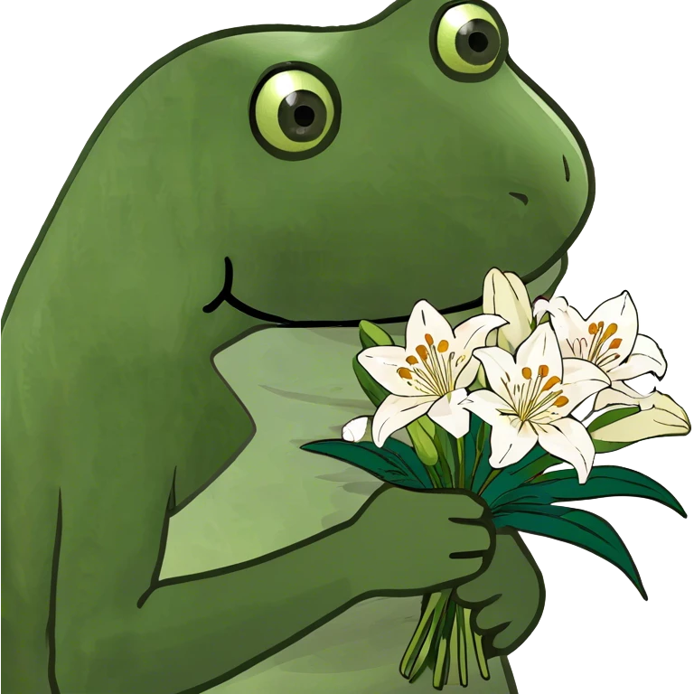 bouquet of flowers white lilies, peonies and bush roses emoji