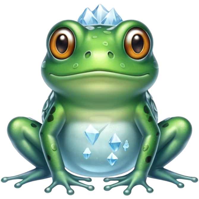 Frozen frog emoji