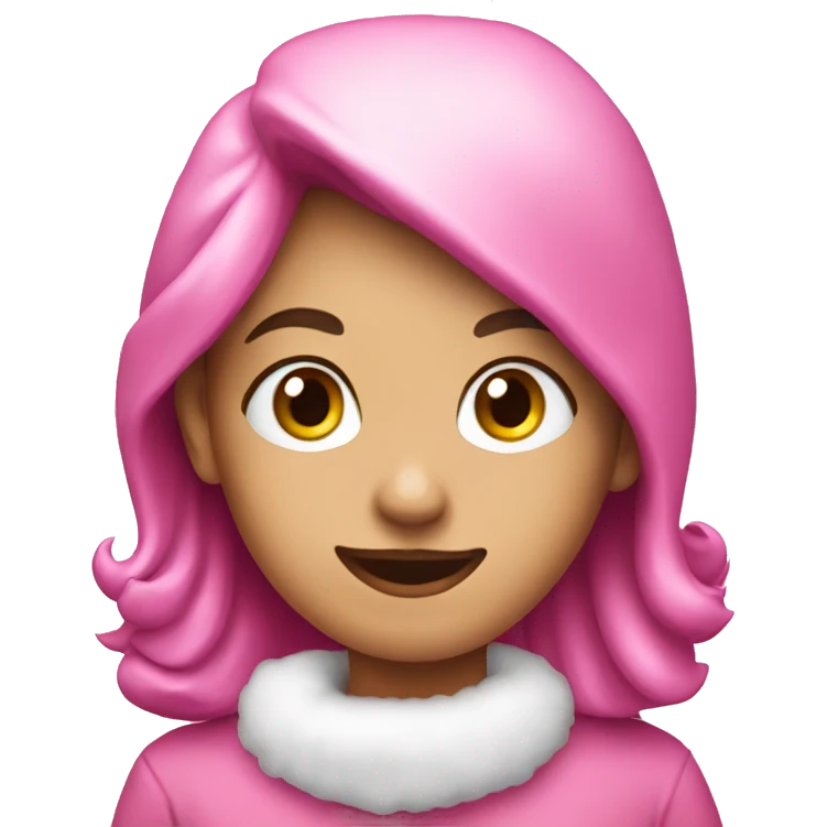 Pink Christmas three emoji